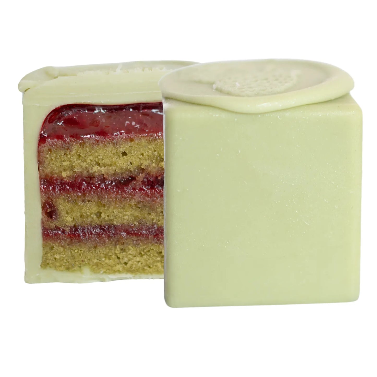 MATCHA RASPBERRY CUBE, Bakery, Chou Chou Patisserie